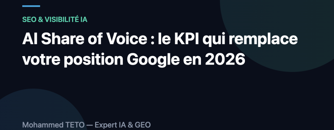 AI Share of Voice : mesurer sa part de citations dans les réponses IA
