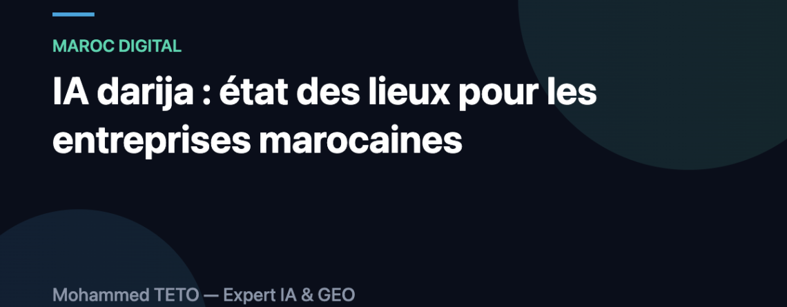 IA darija : Atlas-Chat et les modèles IA en arabe marocain