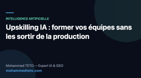 Upskilling IA : former les équipes en production, matrice de compétences