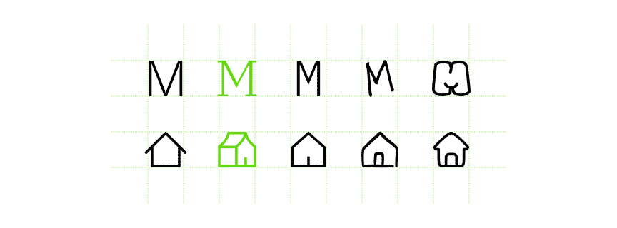 Match icons with typefaces — outil design
